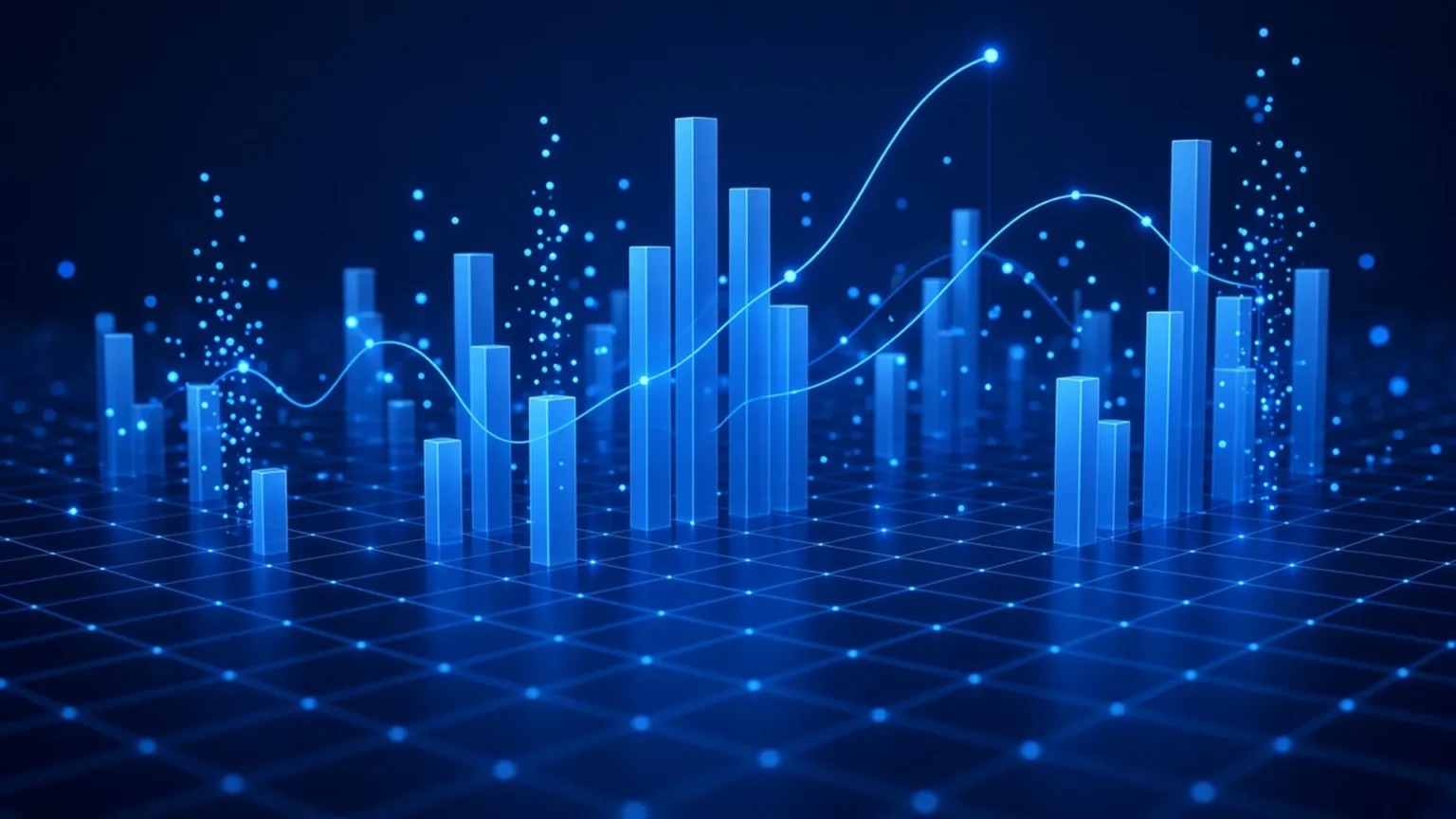 Computer Quest Analytics & Data Science Solutions – 3D charts visualizing business data